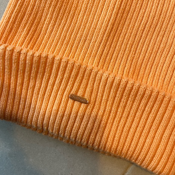 Free People orange knit slouchy beanie hat - Picture 2 of 2
